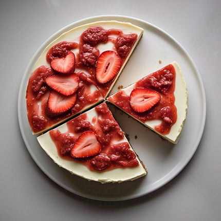 Andy Anand Sugar Free Gluten Free Strawberry Cheesecake 9" - No Preservatives or Chemicals, Creamily Topped, Best Cheesecake Near Me For Celebrations & Dessert Lovers (3.4 lbs)