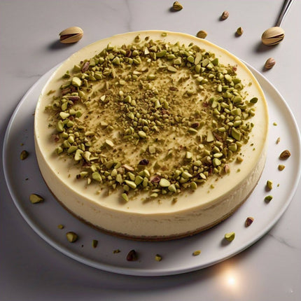 Andy Anand Caramel Pistachios Cheesecake 9" - The Best Cheesecake - Made with Fresh Ingredients and Love (2.6 lbs)