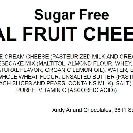 Andy Anand Indulgent Sugar Free Tropical Fruit Cheesecake - Real Fruits & Fresh Cream, Appetizing Best Cheese Cake Near Me For Celebrations & Dessert Lovers (2 lbs)