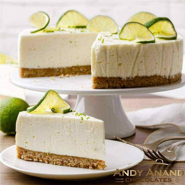 Andy Anand Key Lime Cheesecake 9" Freshly Baked Homemade Cheesecake Near Me Bakery, Made with Fresh Ingredients! (2 Lbs)