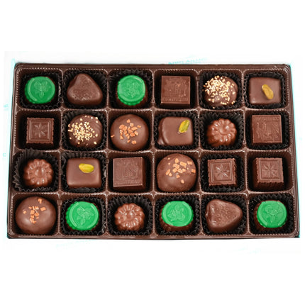 Andy Anand Luxury Gluten-Free Vegan Dark Chocolate Truffles Praline Collection – 24 Pcs Gift Box for Holidays & Special Occasions, Made with 60% Chocolate (Cocoa Butter)