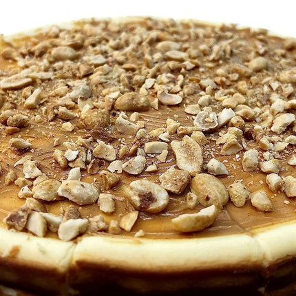 Andy Anand Peanut Cheesecake with Crunchy Bits of Peanuts, 9" - Freshly Baked Quality Cheesecake Near Me - Order Online Now! (2 lbs)