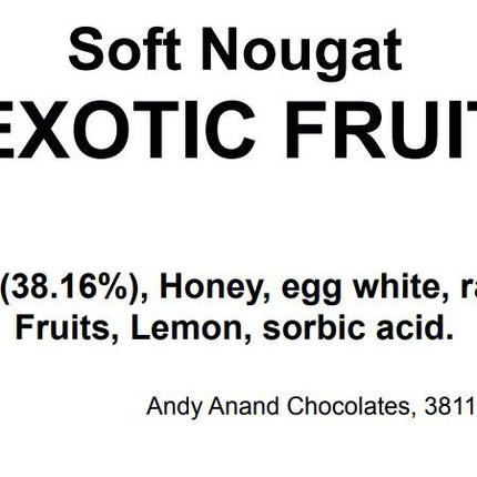 Andy Anand Roasted Almond Fruit Nougat - Soft Exotic Fruit Nougat Brittle, 22 bite-sized, Traditional European Turron - A Delicious and Traditional Treat – 7 Oz