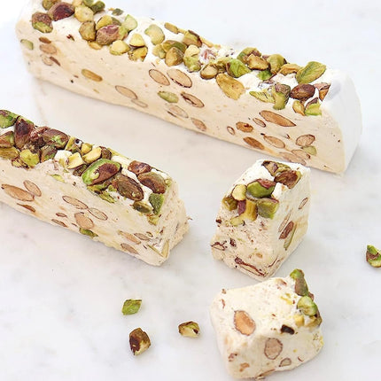Andy Anand Roasted Pistachio Nougat Turron - Homemade Style brittle soft nougat Turron - A Delicious and Healthy Treat, Amazing-Delicious-Decadent 7 Oz