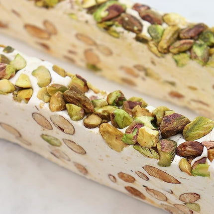Andy Anand Roasted Pistachio Nougat Turron - Homemade Style brittle soft nougat Turron - A Delicious and Healthy Treat, Amazing-Delicious-Decadent 7 Oz