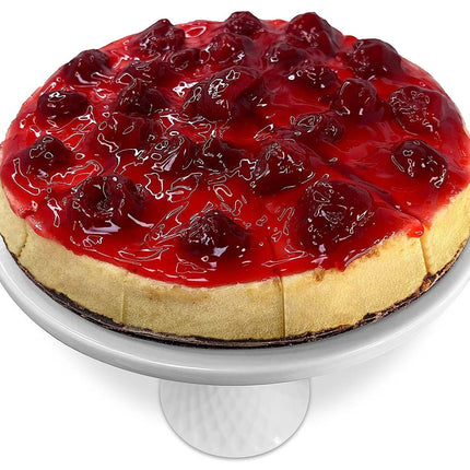 Andy Anand Strawberry Swirl Cheesecake 9" - Decadent Dessert No Bake Required Homemade Cheese Cakes Gift (3.4 lb)
