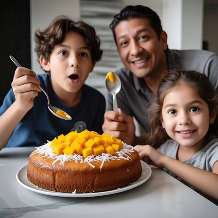 Andy Anand Sugar Free Coconut Cake - Mango Dessert 2.5 lbs a moist Mango delight infused with rich Coconut and fresh Mango