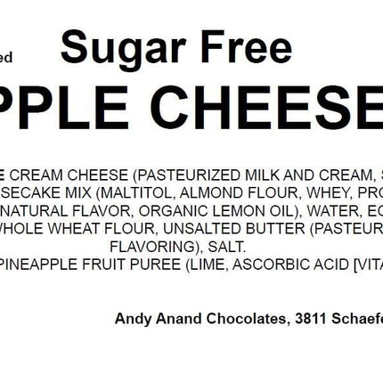 Andy Anand Sugar Free Pineapple Cheesecake 9" Baked Daily in Homemade Style, Best Richly Flavored Cheese Cake For Celebrations & Dessert Lovers (2 lbs)