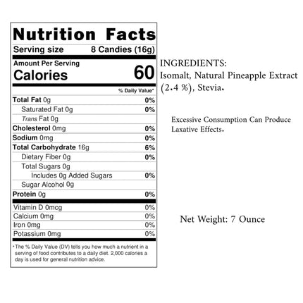 Andy Anand Sugar Free Pineapple Candy | Indulgent Tropical Flavor, Sweetened with Stevia | European-Made, individually wrapped, Sugar Free Candy for Diabetics - A Delicious and Healthy Treat 7 Oz