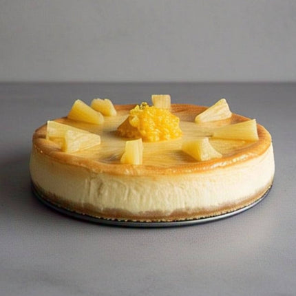 Andy Anand Pineapple Cheesecake 9" Fresh Made in Traditional Way, Amazing Bakeries with Cheesecake Delivery (2 lbs)