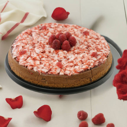 Andy Anand Sugar Free Raspberry Coconut Chocolate Cheesecake 9" with Real Chocolate Truffles: Homemade Taste Without Sugar, Perfect Diabetic Friendly Cheese Cake For Celebrations & Dessert Lovers - 2.8 lbs