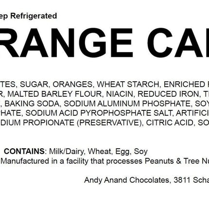 Andy Anand Orange Cake 9" - Crafted To Perfection, Traditional Homemade Cakes For Birthday, Anniversary - Divine Cake Delights (2 lbs)