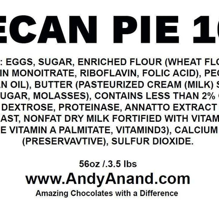 Andy Anand Traditional Pecan Pie 10" - 3.5 lbs, Freshly Made With Natural Ingredients, Natural Goodness Doorstep Delivery