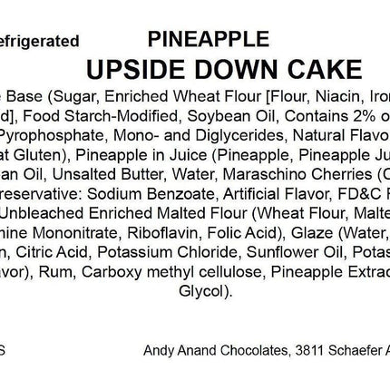 Andy Anand Traditional Pineapple Upside Down Cake 10" - Freshly Baked Homemade Style Cakes For Sale, Delight in Every Bite (2.6 lbs)