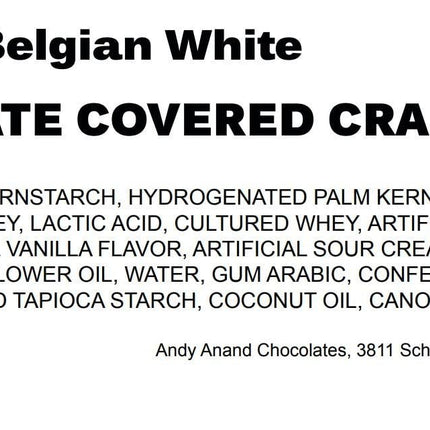 Andy Anand White Chocolate Cranberry - White Chocolate covered California Cranberries 1 lbs, Decadent Chocolates
