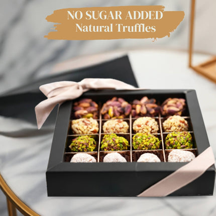 Andy Anand Sugar Free Truffles Natural Dates Pistachio Hazelnut Coconut 16 Pcs,  Amazing, Delicious