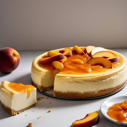 Andy Anand Deliciously Indulgent Sugar Free Peach Cheesecake - Made With Real Fruits, Indulge in Best Cheese Cake Near Me For Celebrations & Dessert Lovers (2.6 lbs)