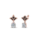 14k Rose Gold / Black Diamond / Lab Grown