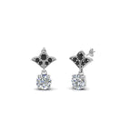 14k White Gold / Black Diamond / Lab Grown