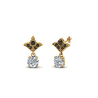 14k Yellow Gold / Black Diamond / Lab Grown