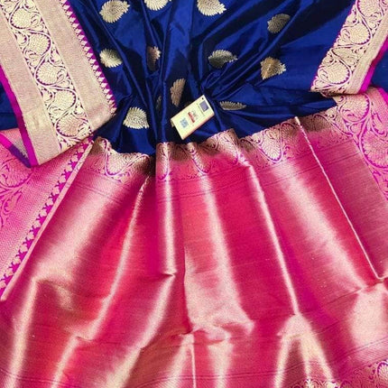 Banarasi Handloom Pure Khaddi Katan Silk Saree