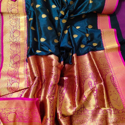 Banarasi Handloom Pure Khaddi Katan Silk Saree