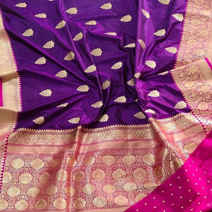 Banarasi Handloom Pure Khaddi Katan Silk Saree