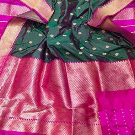 Banarasi Handloom Pure Khaddi Katan Silk Saree