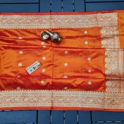 Banarasi Handloom Pure Khaddi Katan Silk Saree