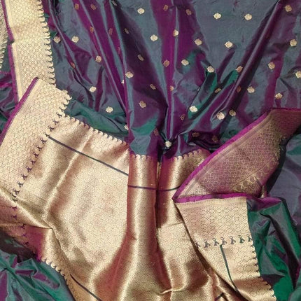 Banarasi Handloom Pure Khaddi Katan Silk Saree