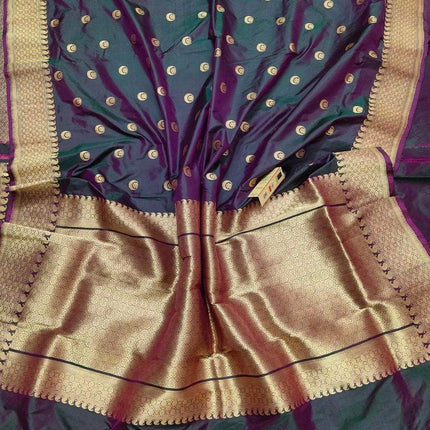 Banarasi Handloom Pure Khaddi Katan Silk Saree