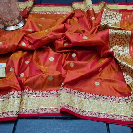Banarasi Handloom Pure Khaddi Katan Silk Saree