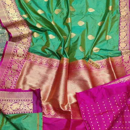 Banarasi Handloom Pure Khaddi Katan Silk Saree