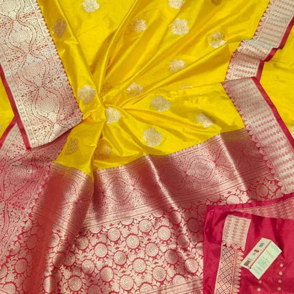 Banarasi Handloom Pure Khaddi Katan Silk Saree