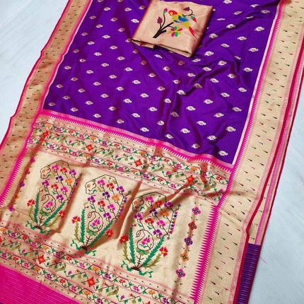 Banarasi Paithani Pure Silk Saree