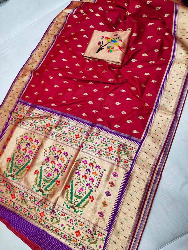 Banarasi Paithani Pure Silk Saree