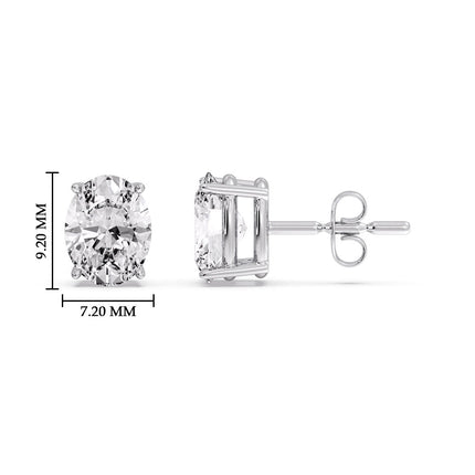 Stud Earring Basket Oval Shaped