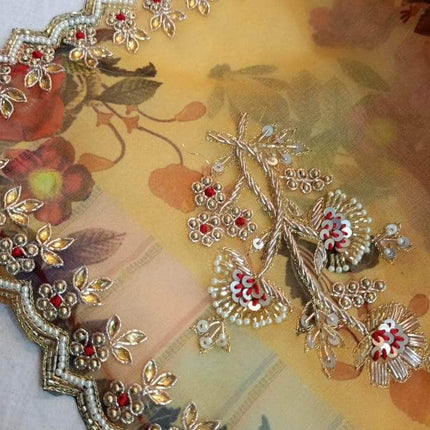 Beautiful Designer Organza Saree