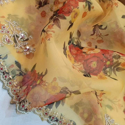 Beautiful Designer Organza Saree