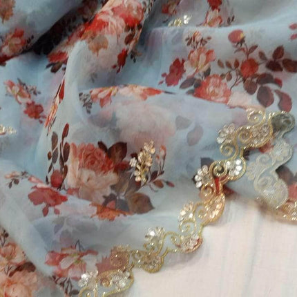 Beautiful Designer Organza Saree