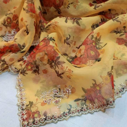 Beautiful Designer Organza Saree