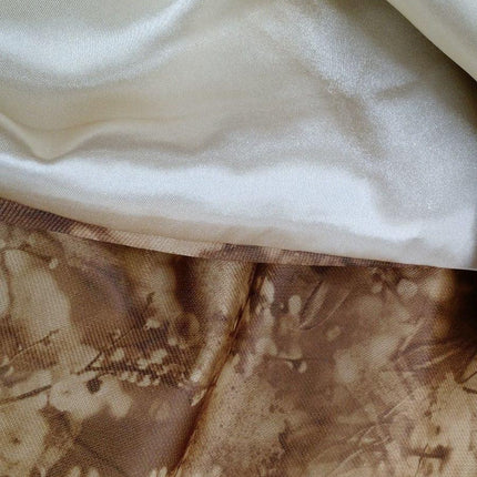 DaDa Bedding Earthy Tones Floral Brown Pleated Bed Skirt - 14" Drop (BS-BM6118L-1)