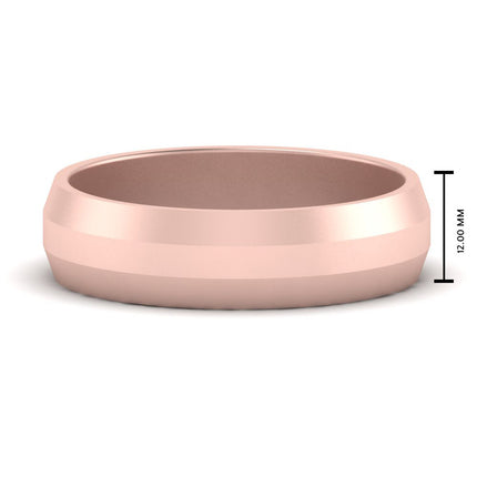 4 mm Wedding Band Beveled Edge Matte