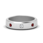 14k White Gold / Ruby / Lab Grown