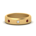14k Yellow Gold / Ruby / Lab Grown