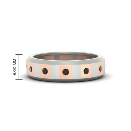 Bezel Round Mens Wedding Ring