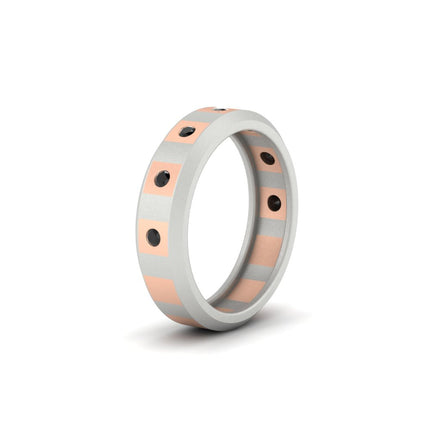 Bezel Round Mens Wedding Ring