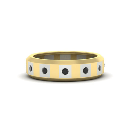 Bezel Round Mens Wedding Ring
