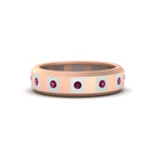 14k Rose Gold / Pink Sapphire / Lab Grown