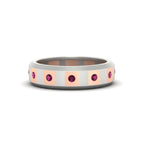 14k White Gold / Pink Sapphire / Lab Grown